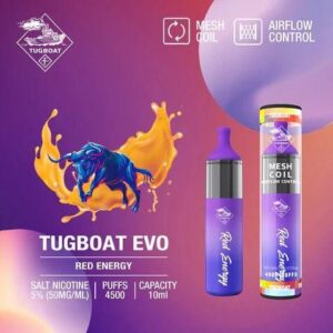 TUGBOAT EVO DISPOSABLE 4500PUFFS - RED ENERGY