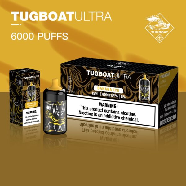 TUGBOAT ULTRA DISPOSABLE 6000 PUFFS - BANANA ICE