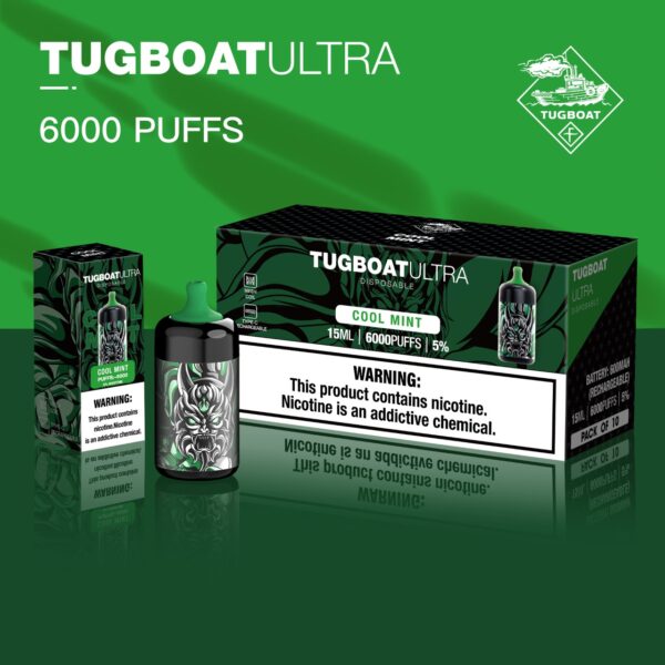 TUGBOAT ULTRA DISPOSABLE 6000 PUFFS - COOL MINT
