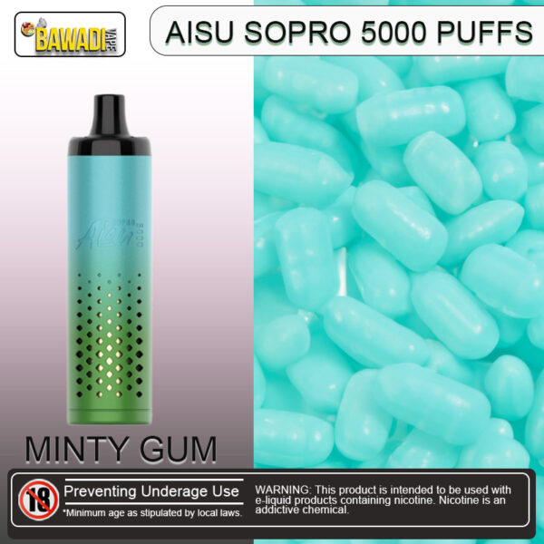 AISU SOPRO 5000 PUFFS – MINTY GUM