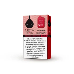 MYLE META BOX 20MG / 5000 PUFFS DISPOSABLE - RED APPLE