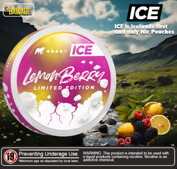 Lemon Berry Ice Nicotine Pouches Bawadi Dubai